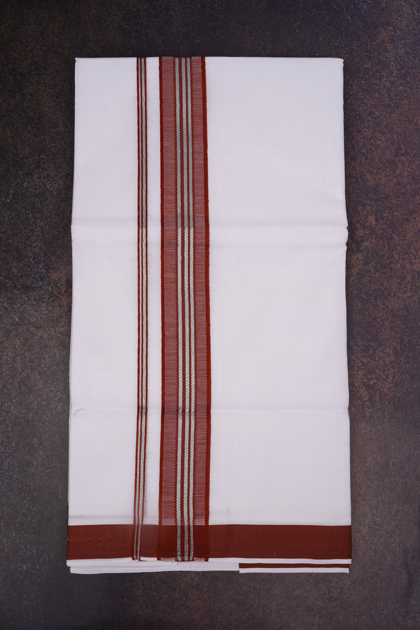 FD-166 W/D DHOTI 3.80 MTR-Dark brown