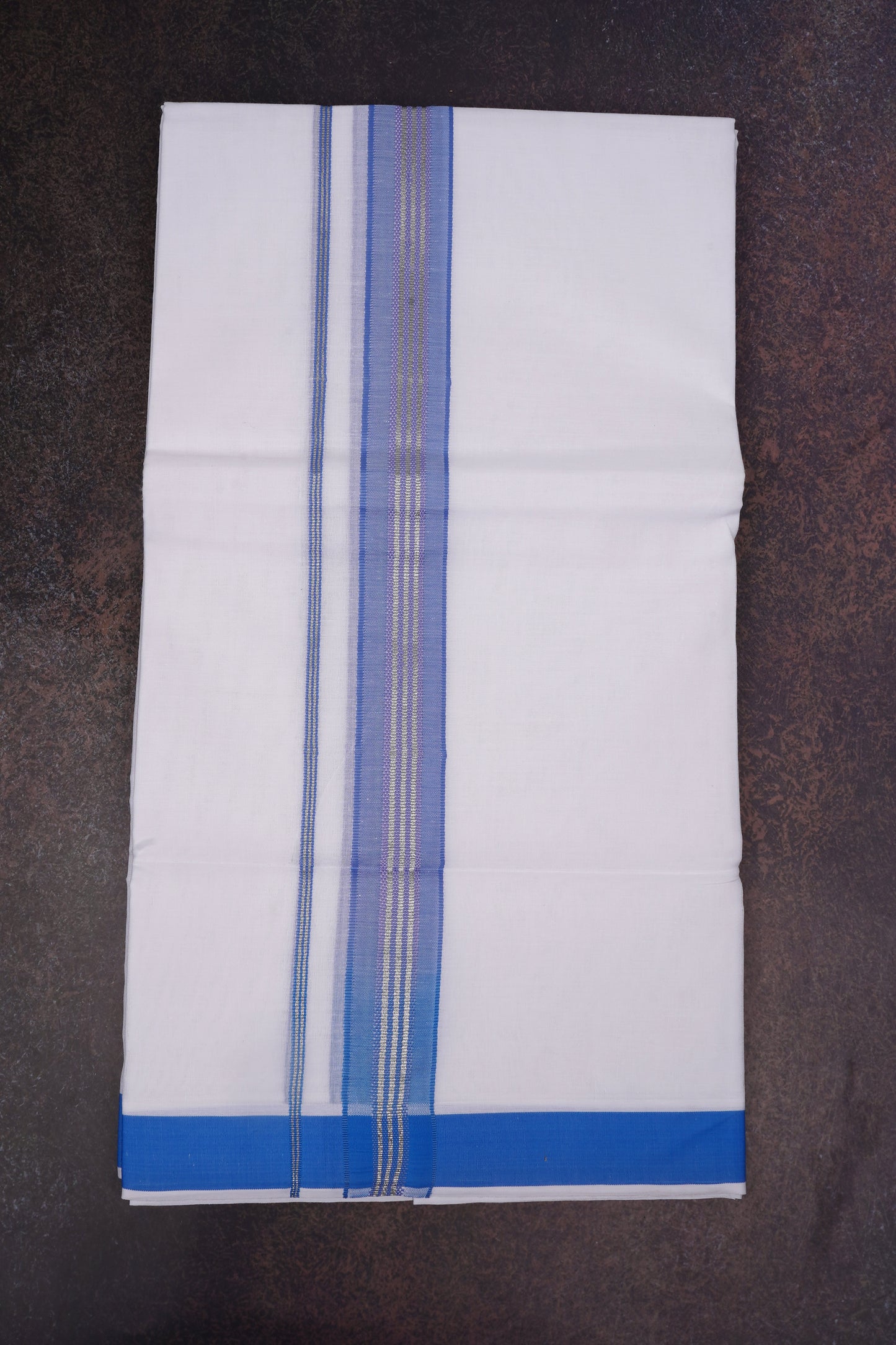 FD-166 W/D DHOTI 3.80 MTR-Blue