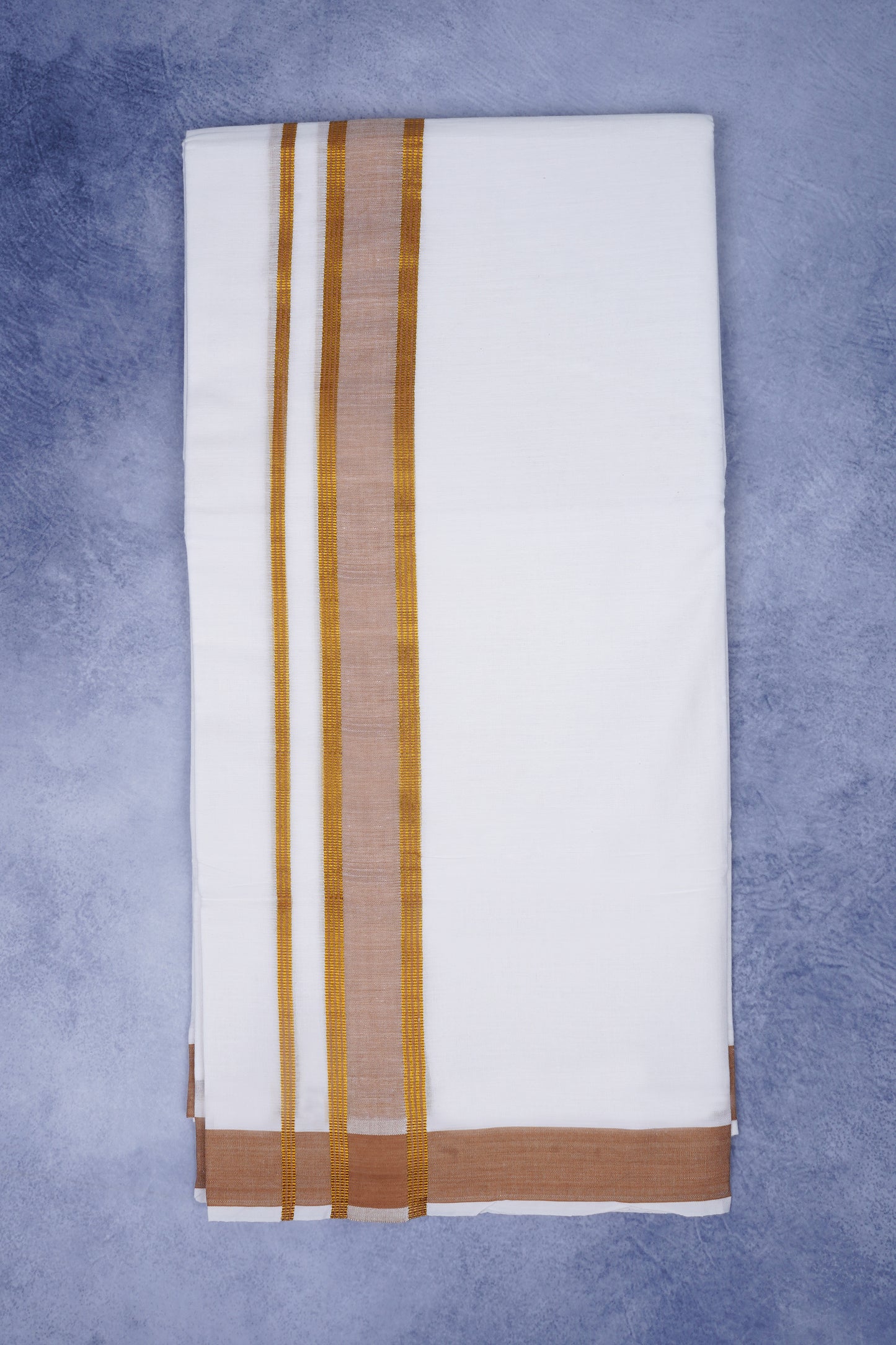 Feather Finish Cotton 2929 W/D Dhothie 3.80 MTR - Brown