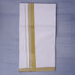 KERALOOM FINISH COTTON 332 W/D DHOTI 3.80 MTR - Gold Yellow