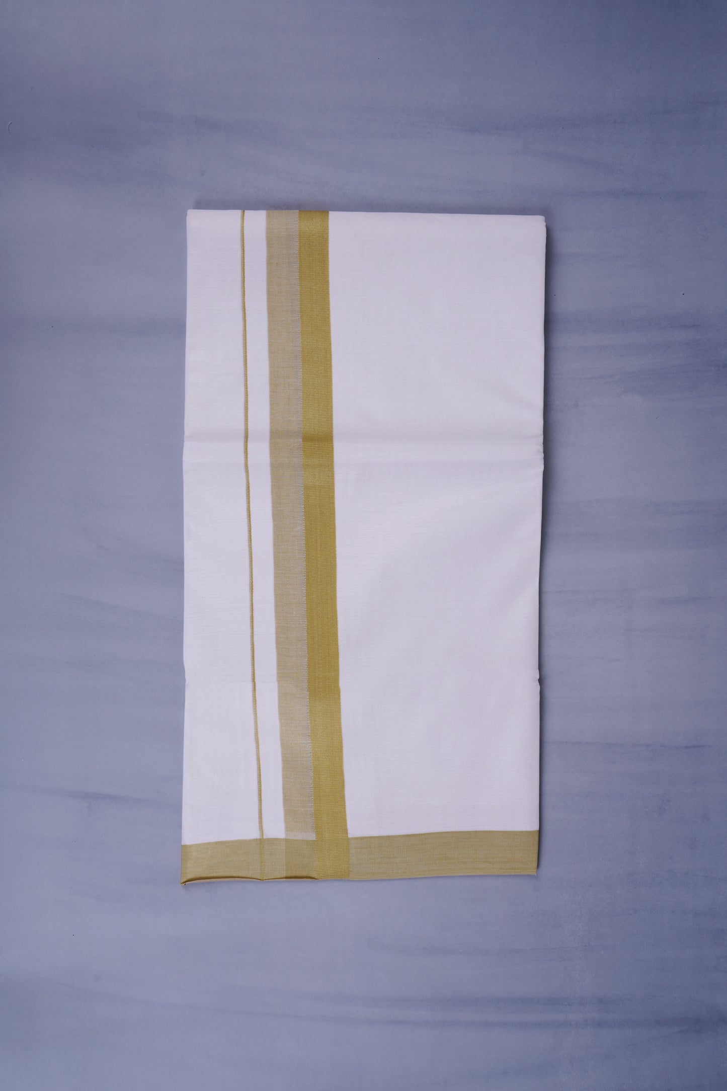 KERALOOM FINISH COTTON 332 W/D DHOTI 3.80 MTR - Gold Yellow