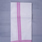 KERALOOM FINISH COTTON 329 W/D DHOTI 3.80 MTR - Pink