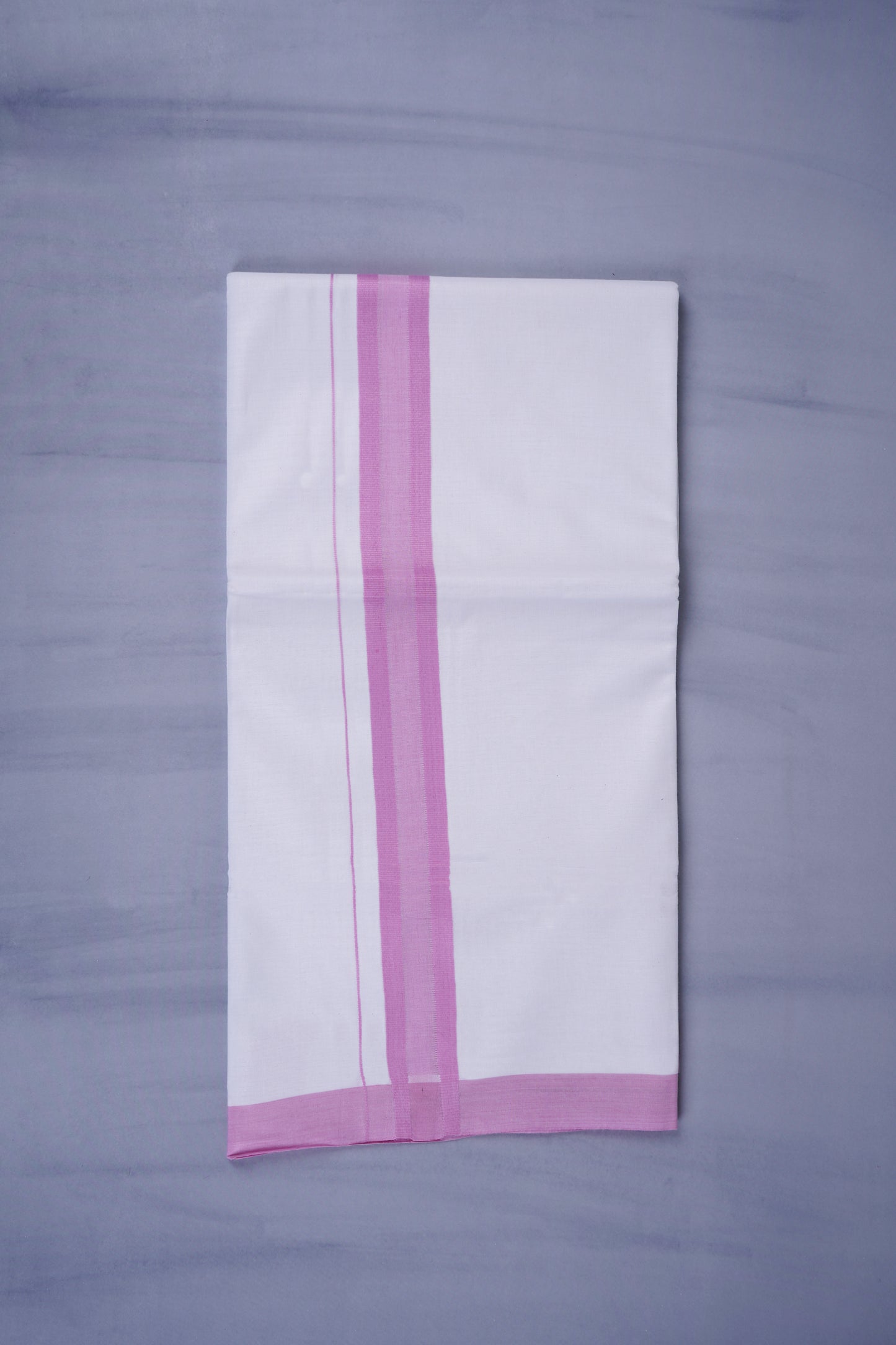 KERALOOM FINISH COTTON 329 W/D DHOTI 3.80 MTR - Pink