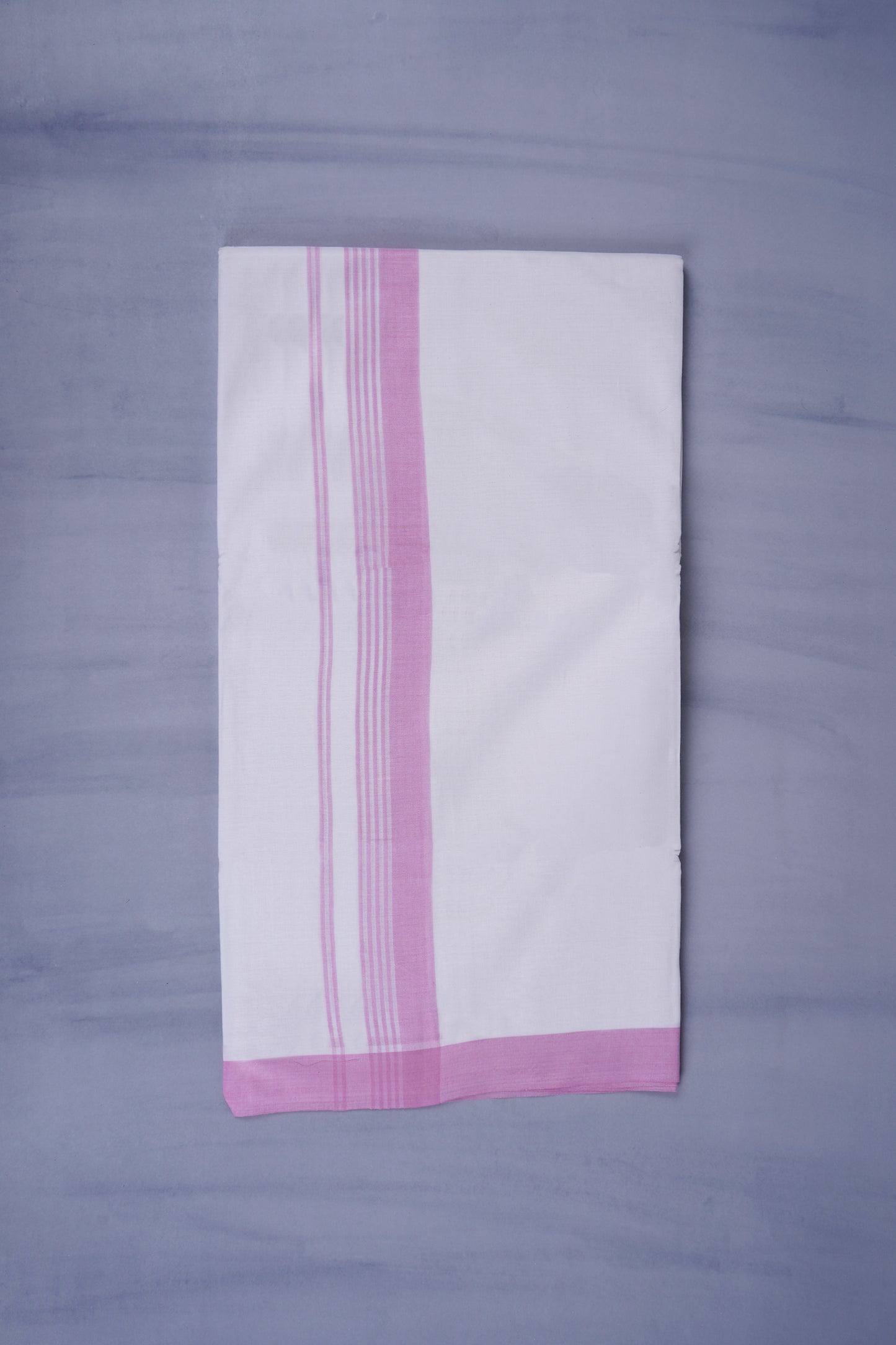 KERALOOM FINISH COTTON 327 W/D DHOTI 3.80 MTR - Pink