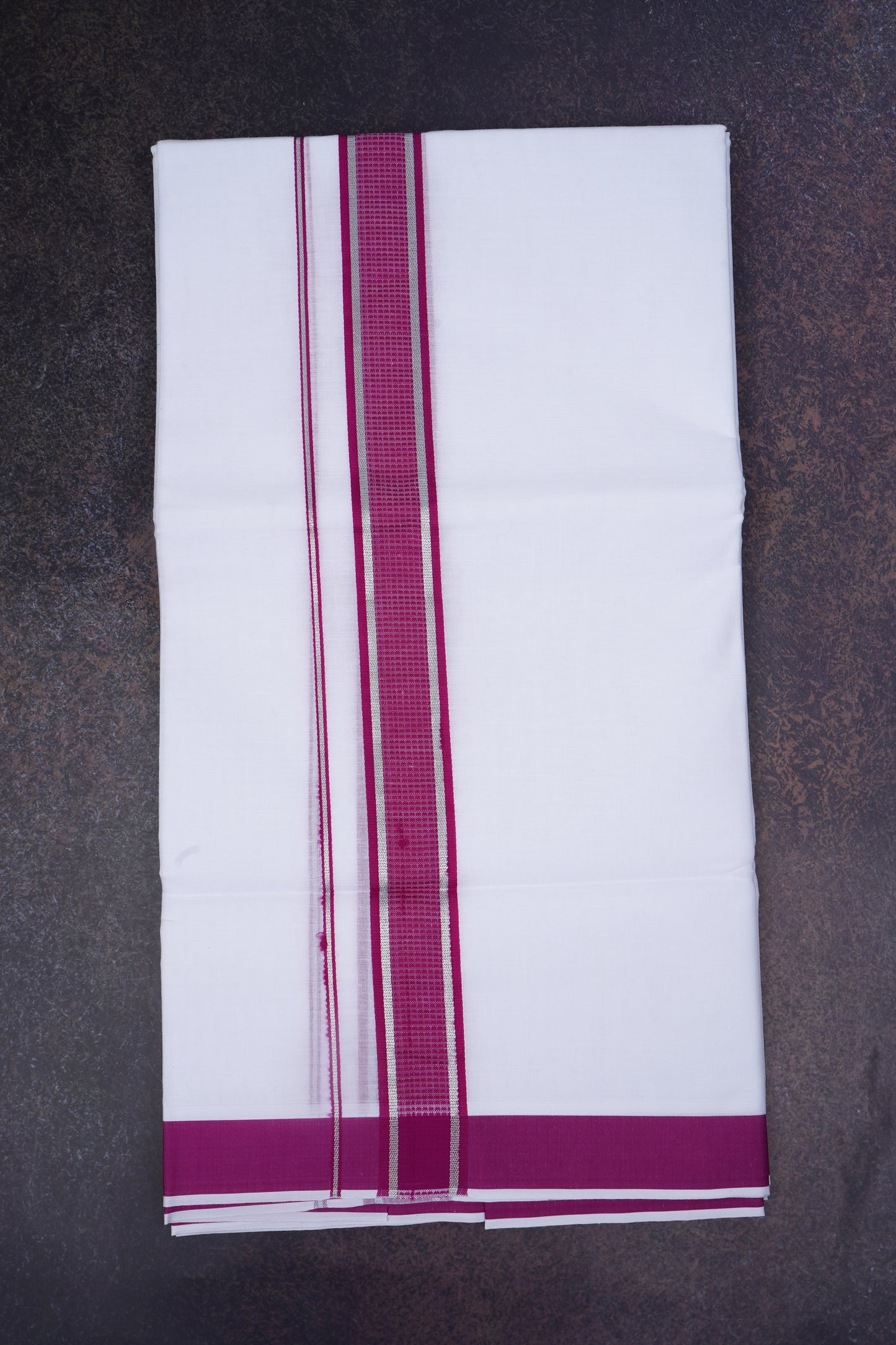 FD-167 W/D DHOTI 3.80 MTR-Dark Pink
