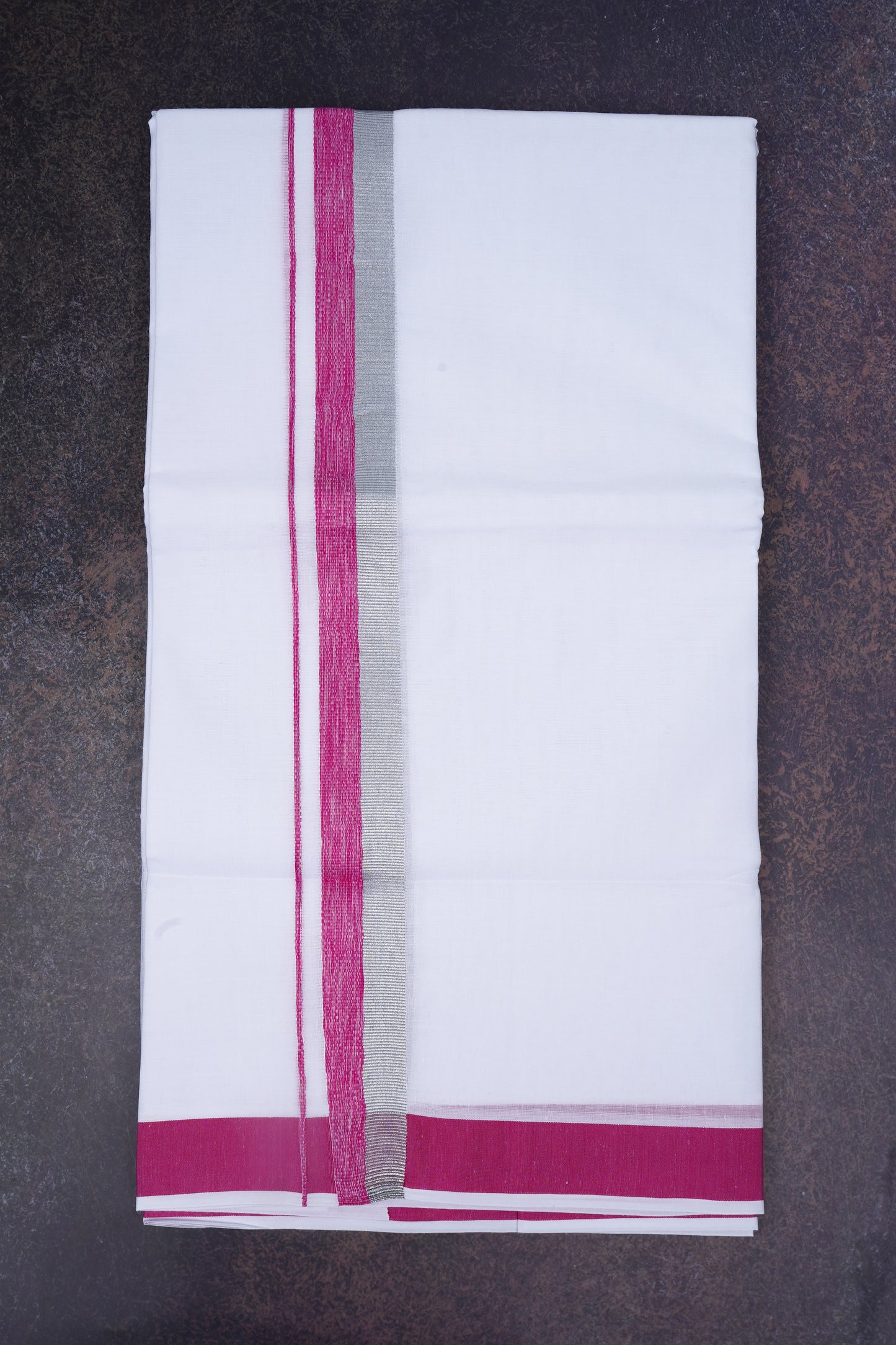 FD-168 W/D DHOTI 3.80 MTR-Dark Pink