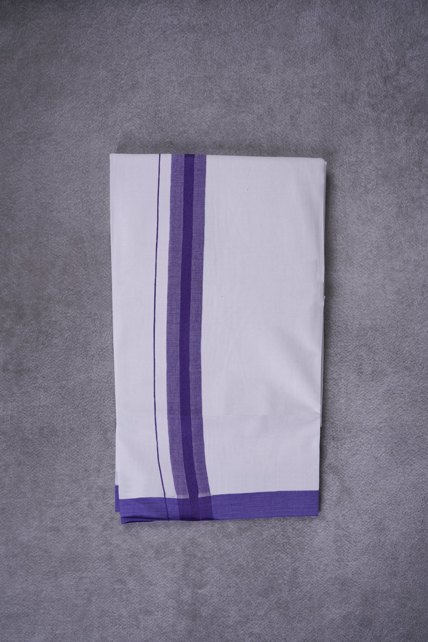KERALOOM FINISH COTTON 326 W/D DHOTI 3.80 MTR - Dark Blue