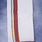 Feather Finish Cotton 2929 W/D Dhothie 3.80 MTR - Maroon