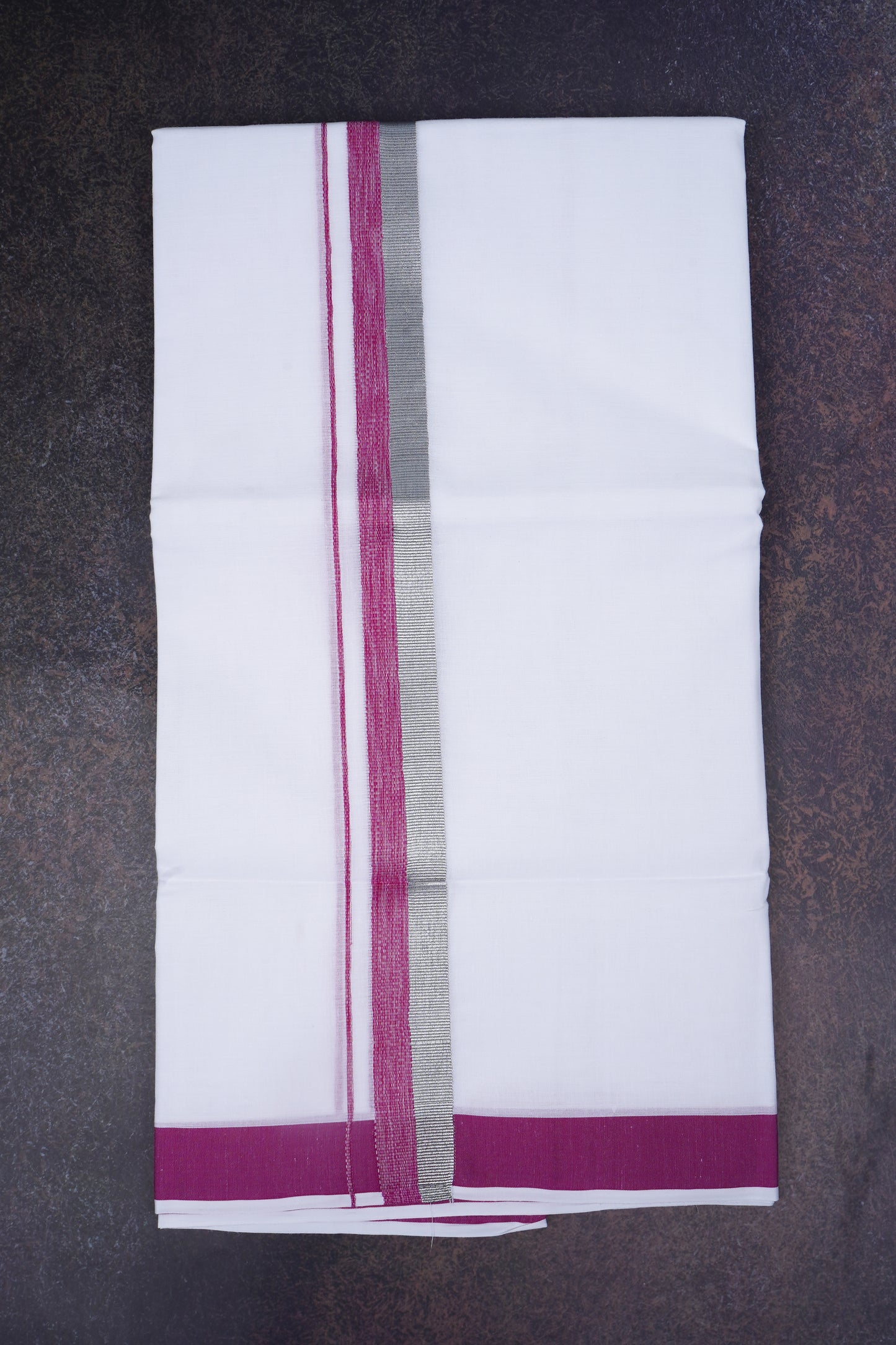 FD-168 W/D DHOTI 3.80 MTR-Dark Pink