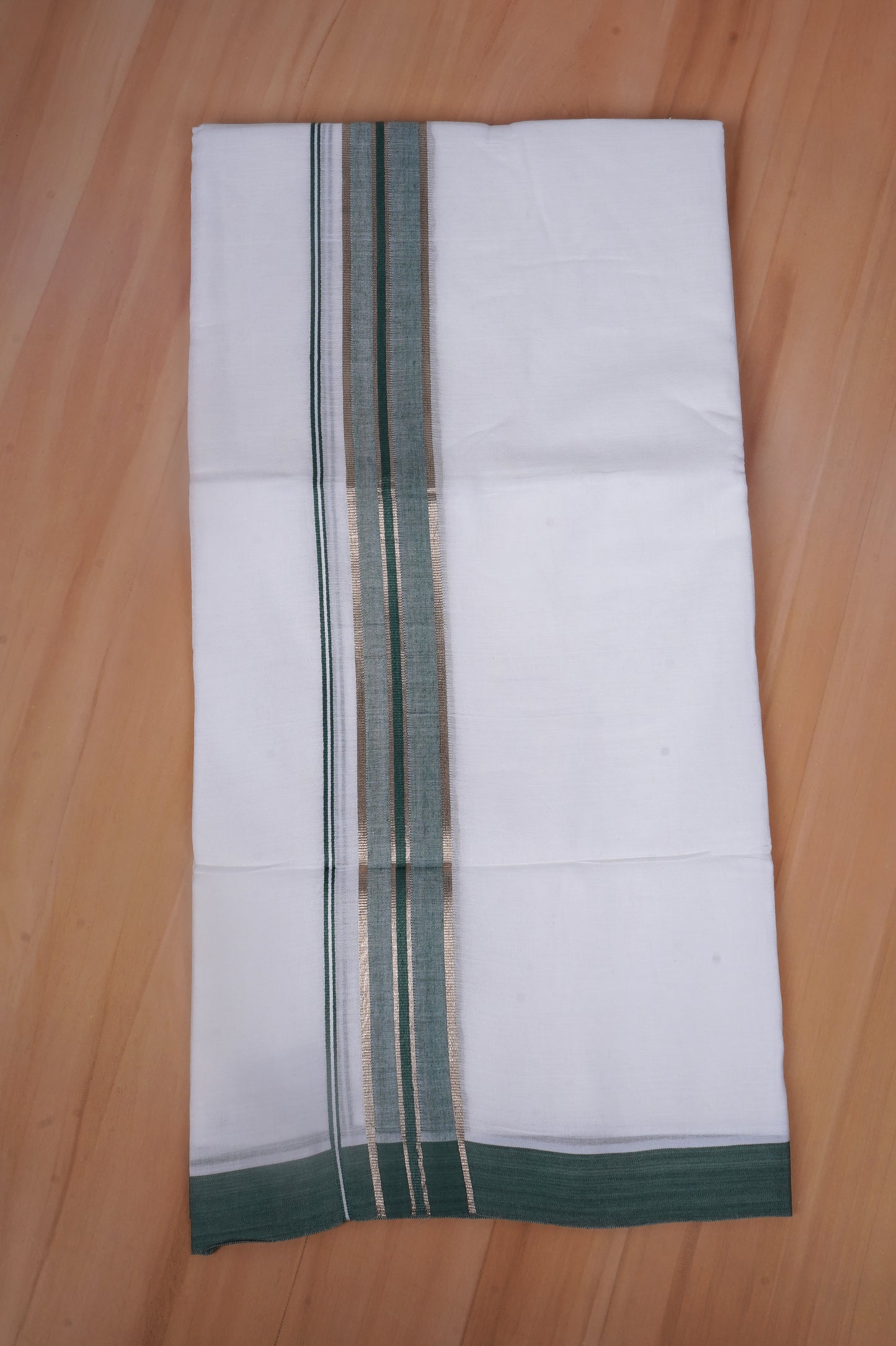 FCD-477 W/D DHOTI 3.80 MTR - Dark Green