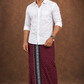 Sulthan Colours Dhoti - Maroon