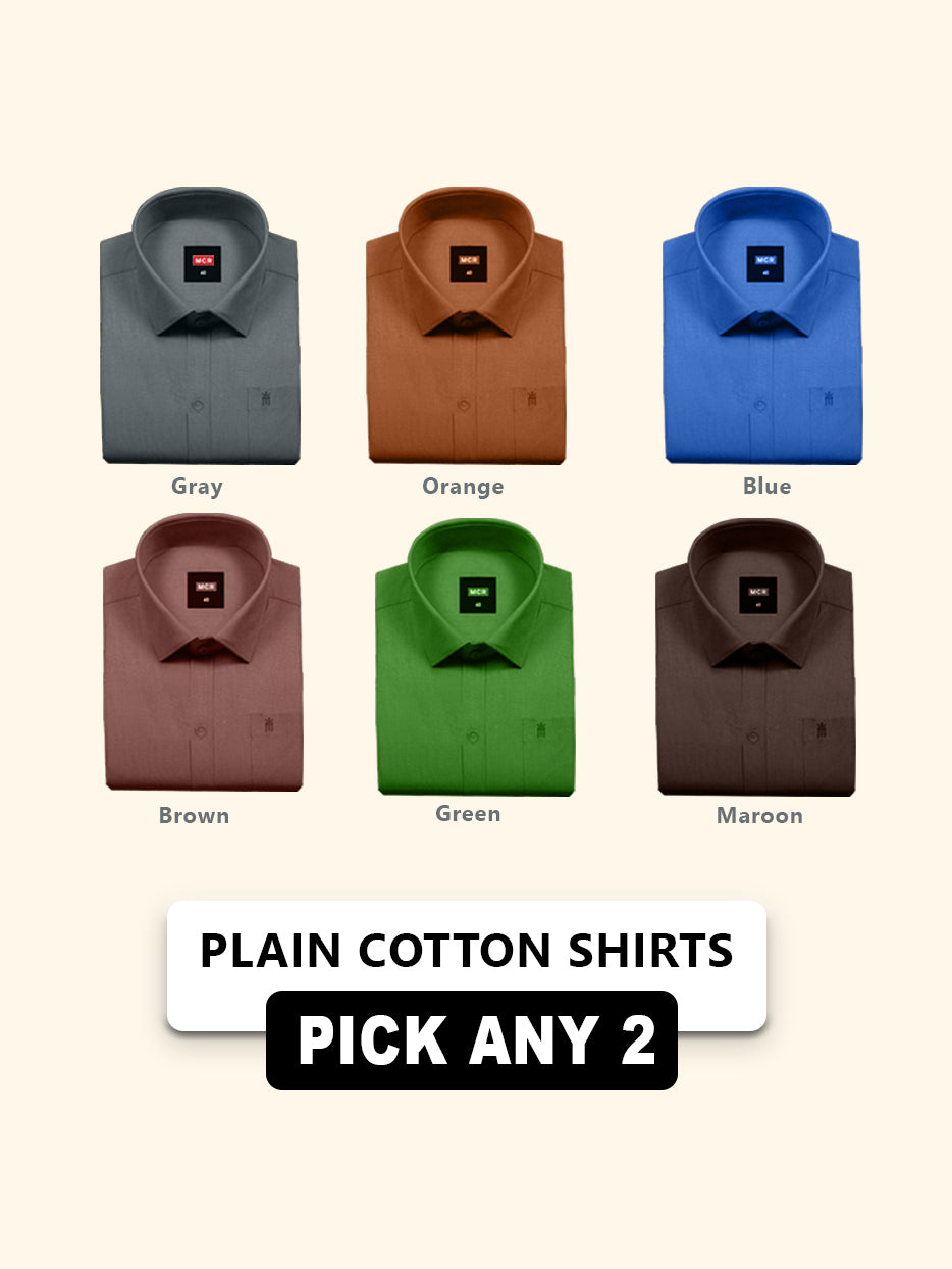 Great MCR Offer Combo Full Sleeve Colour Shirt (Buy 1 get 1 free) 50 SIZE