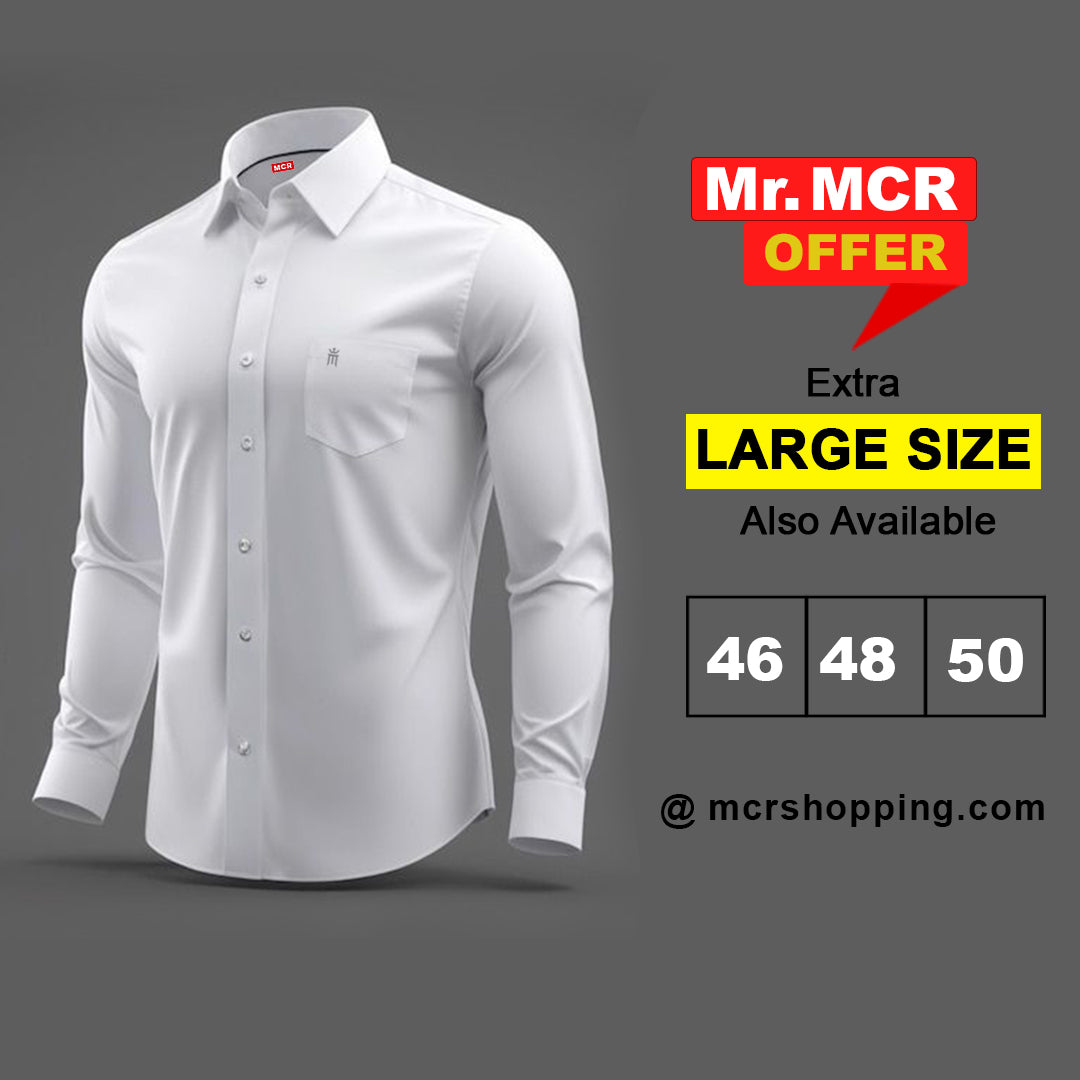 Mr. MCR Offer Combo White Shirt (Buy 1 get 1 free)