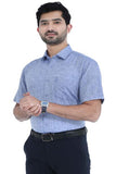 Buy PURE LINEN Half Sleeve Color Men Shirt