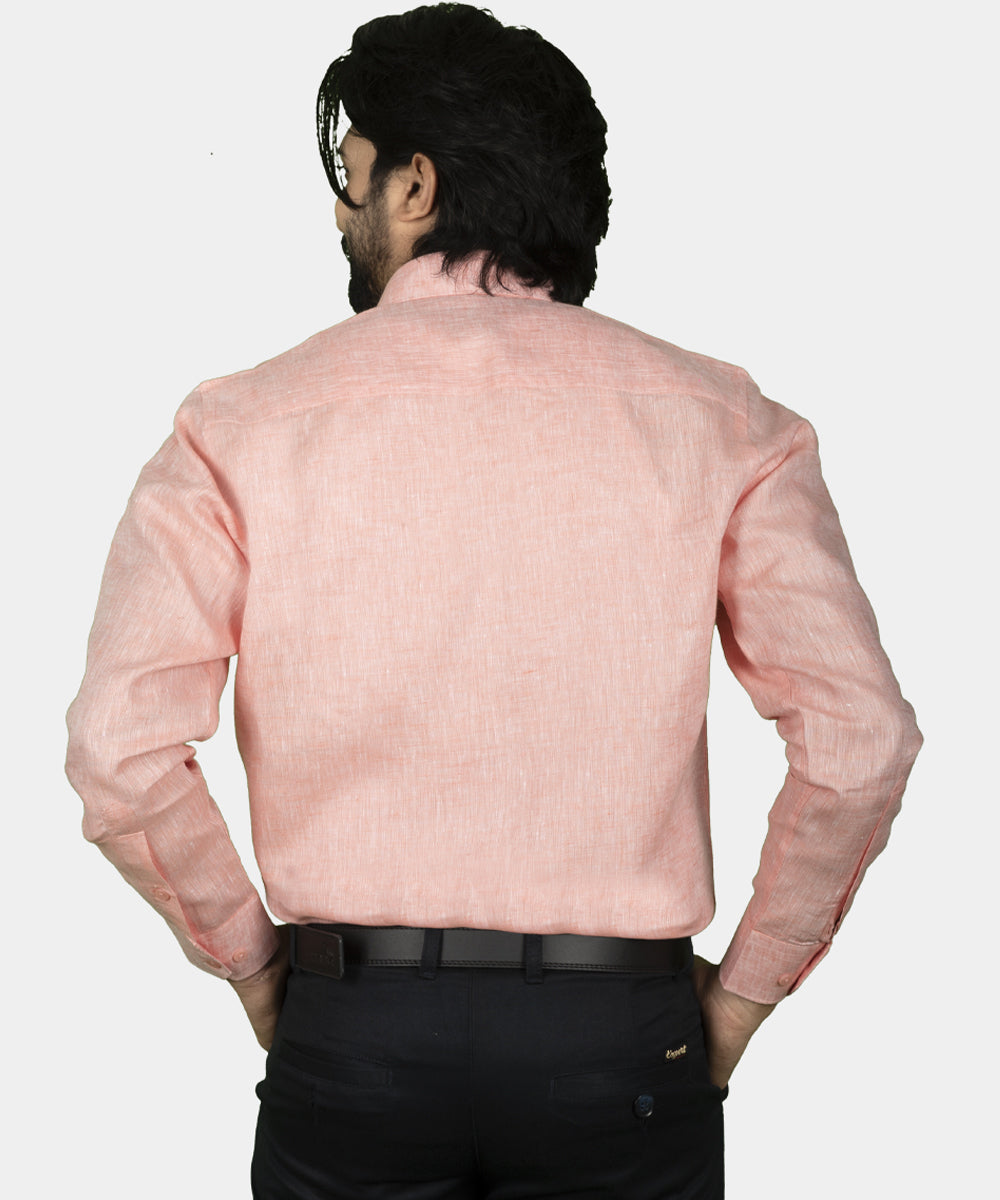 MCR PURE LINEN Full Sleeve Color Shirt For Men