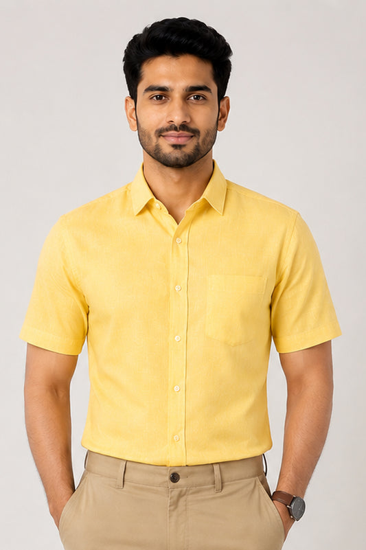 Goodlin Color Men Shirt - yellow