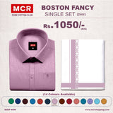 Boston Fancy Single Set H/S - (Assorted Pattern) - 21550 Light Rose