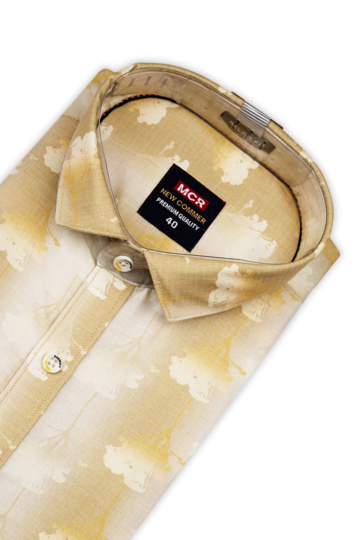 SHOP NEWSMAKER SLIMFIT FULL SLEEVE DARK YELLOW MEN SHIRT