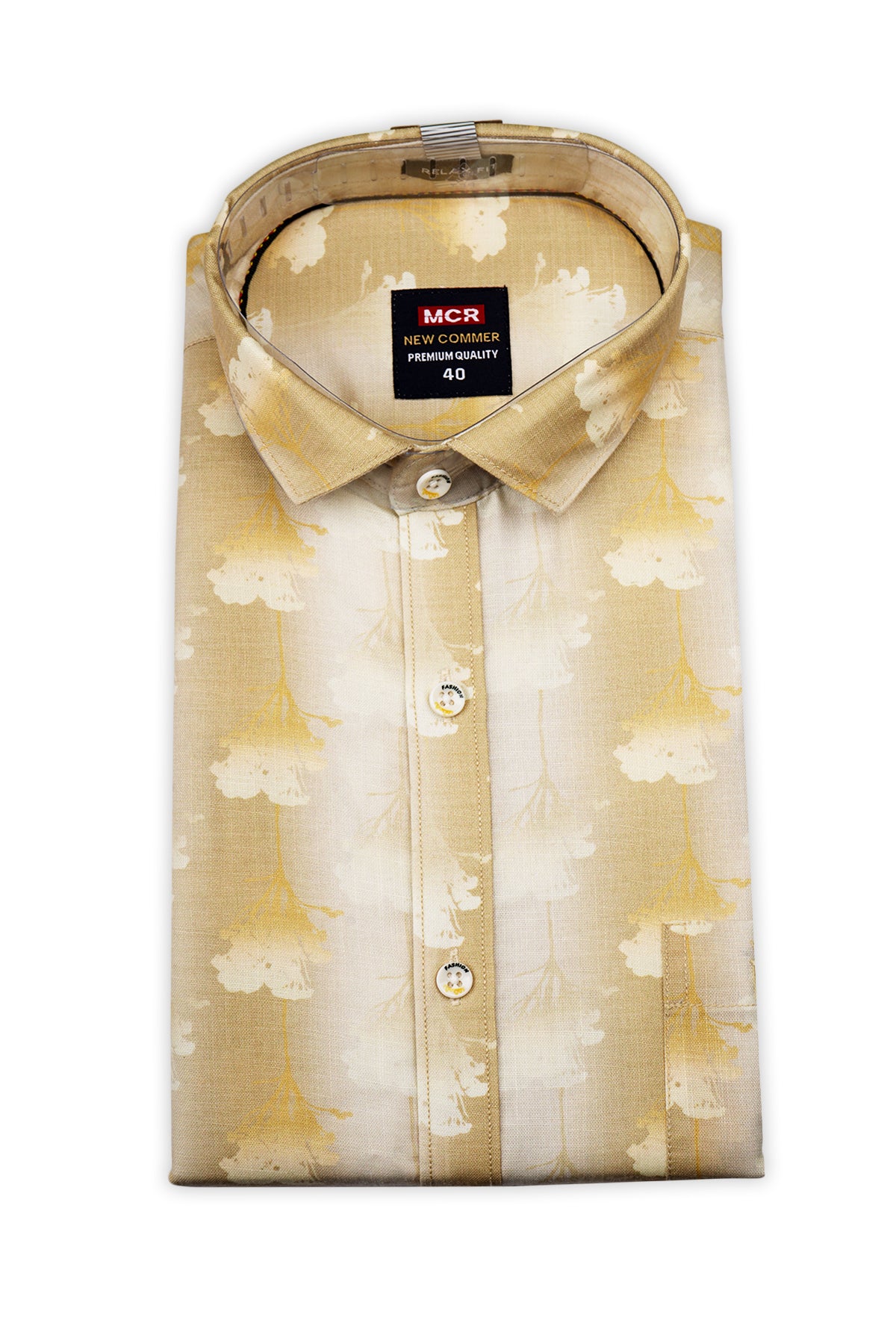 BUY NEWSMAKER SLIMFIT FULL SLEEVE DARK YELLOW MEN SHIRT