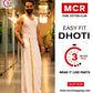 Easy Fit White Double Dhotis