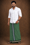 Sulthan Colours Dhoti - Dark Green