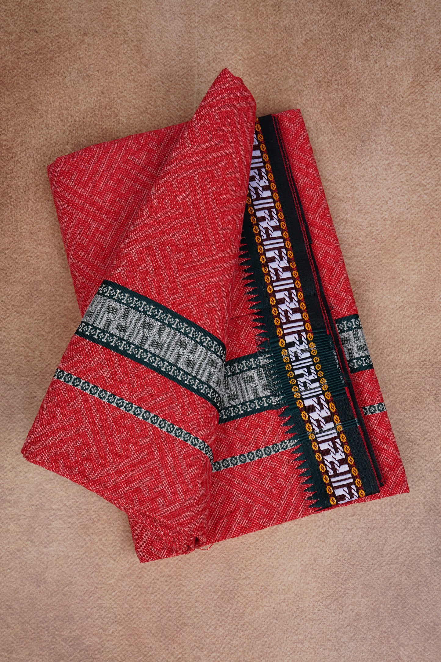 Sulthan Colours Dhoti - Red