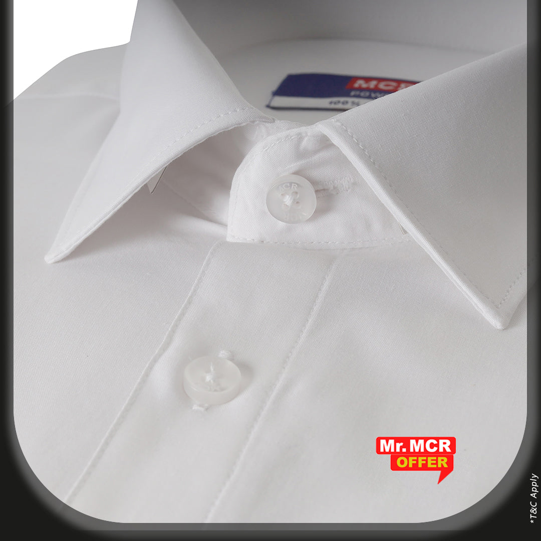 Mr. MCR Offer Combo White Shirt (Buy 1 get 1 free)