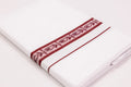 Pure  Cotton White Dhoti Single Fancy Border 2.00 m|FS-02 MAROON