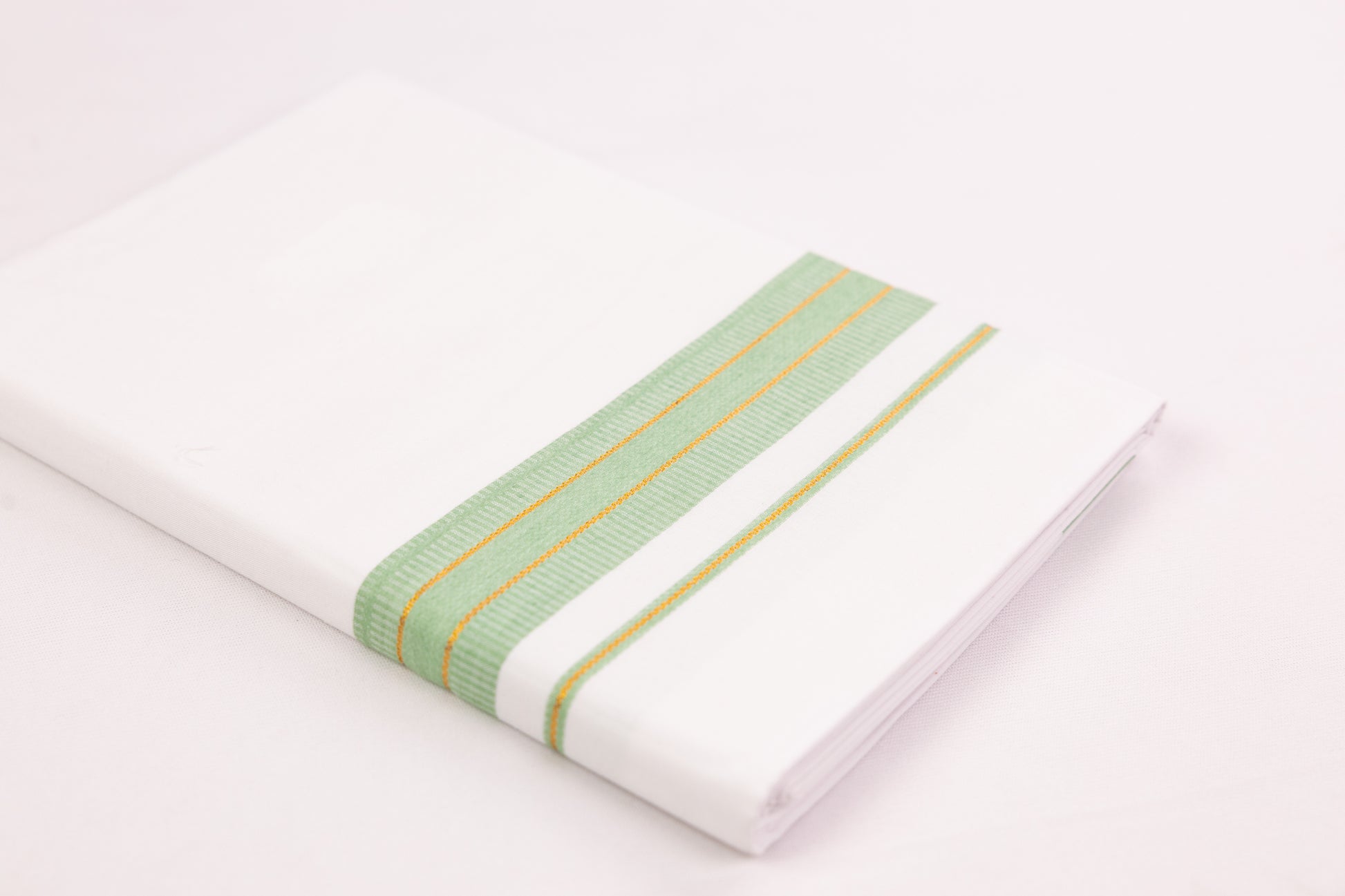 BUY FANCY GOLD RING BORDER WHITE SINGLE DHOTI 