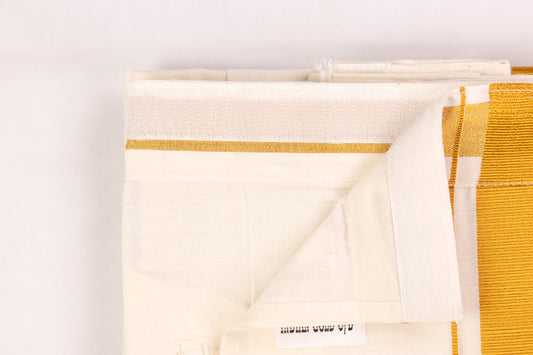 Shop Superior Quality Velcro Cream Gold Border Double Dhoti