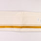 Superior Quality Velcro Cream Gold Border Double Dhoti Online Shopping