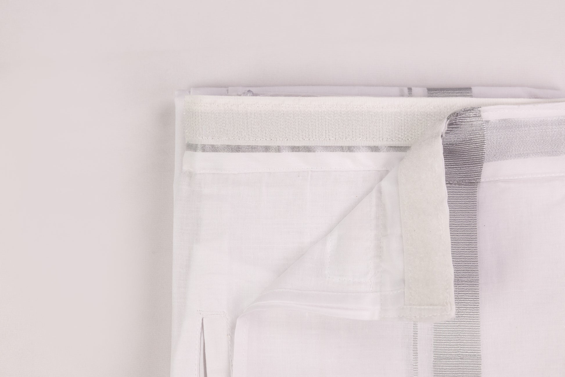 Shop Superior Quality Velcro White Silver Border Double Dhothie