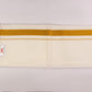 VELCRO POCKET CREAM GOLD BORDER READYMADE SINGLE DHOTHIE - PKT GLS-02C