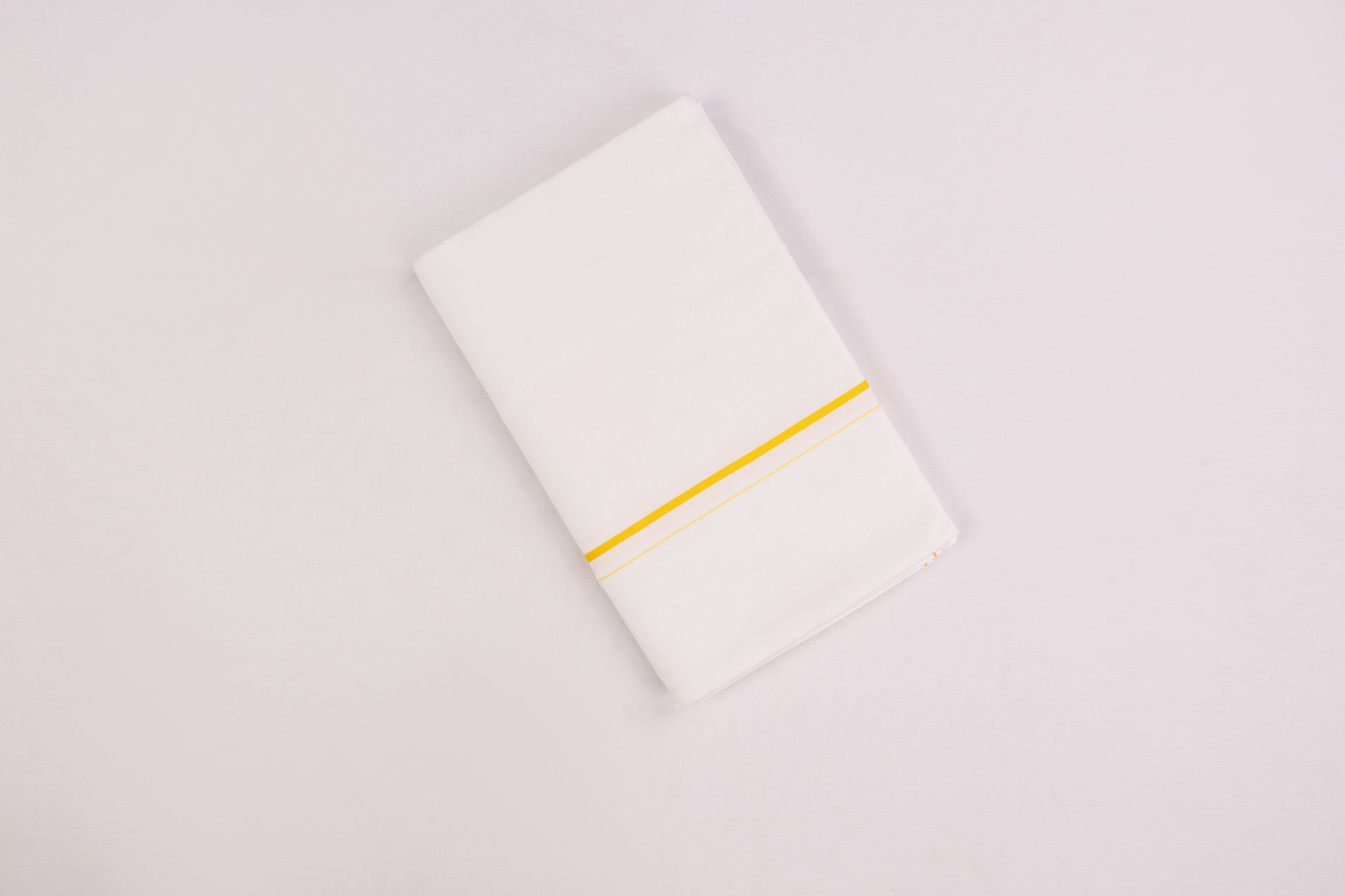 BUY LINEN LIFE GOLD BORDER WHITE SINGLE DHOTI