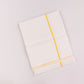 SHOP LINEN LIFE GOLD BORDER WHITE SINGLE DHOTI