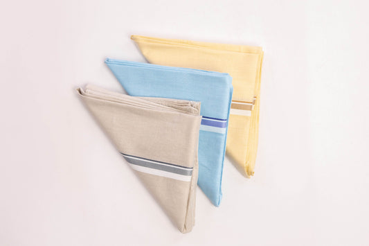 COLOUR COTTON KERCHIEF 3 PCS 18X18 - KF-125