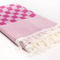 CHECKED COTTON COLOUR BATH TOWEL 32 X 64 - CBT-11 ASSORTED COLOURS