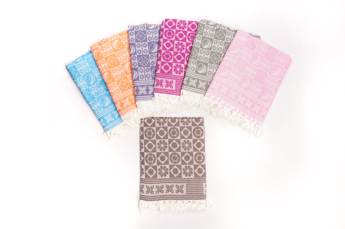 COTTON COLOUR JACQUARD DESIGN BATH TOWEL 32 X 64 - CBT-12 ASSORTED COLOURS