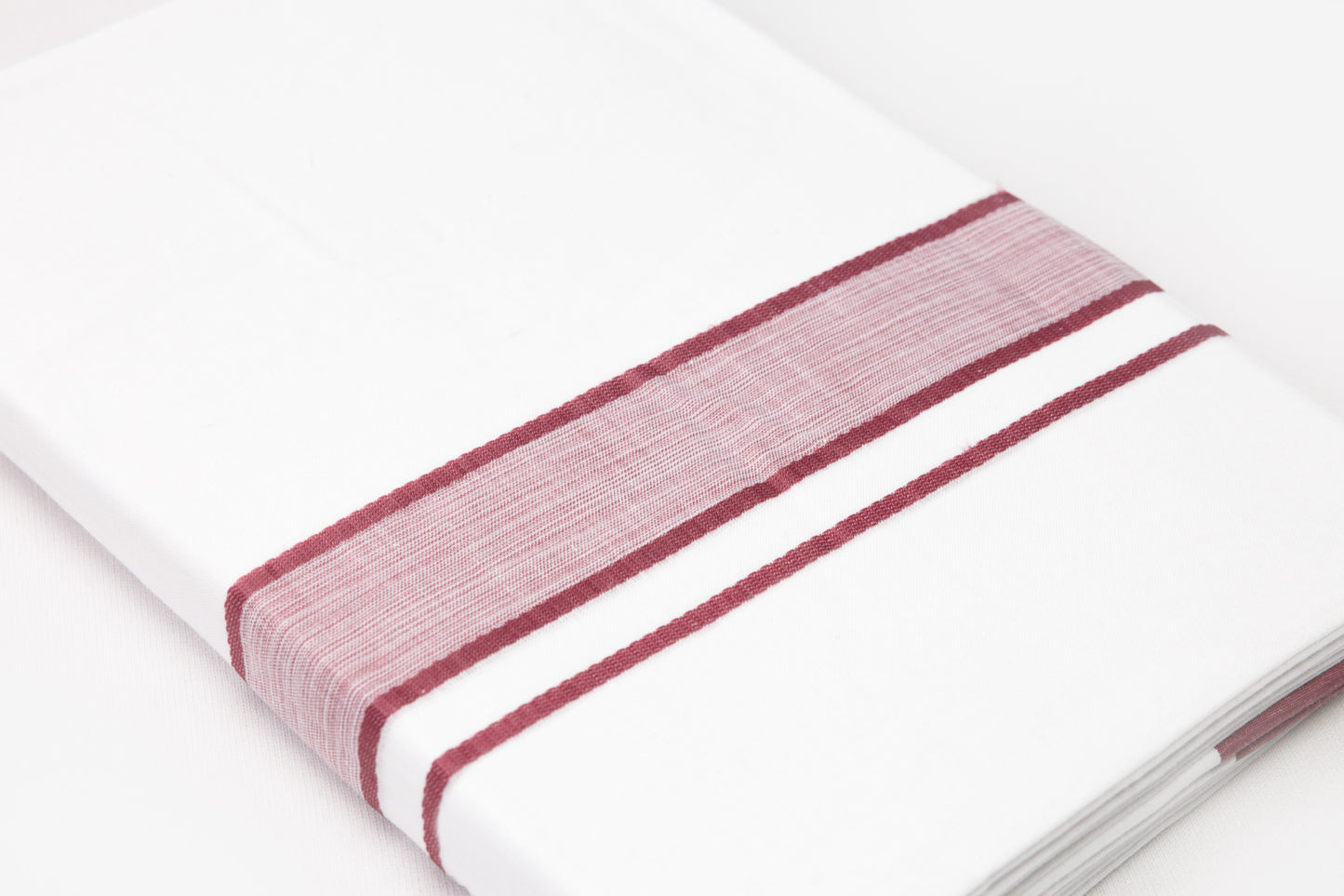 Bright Border White Double Dhothie For Men Online Shopping