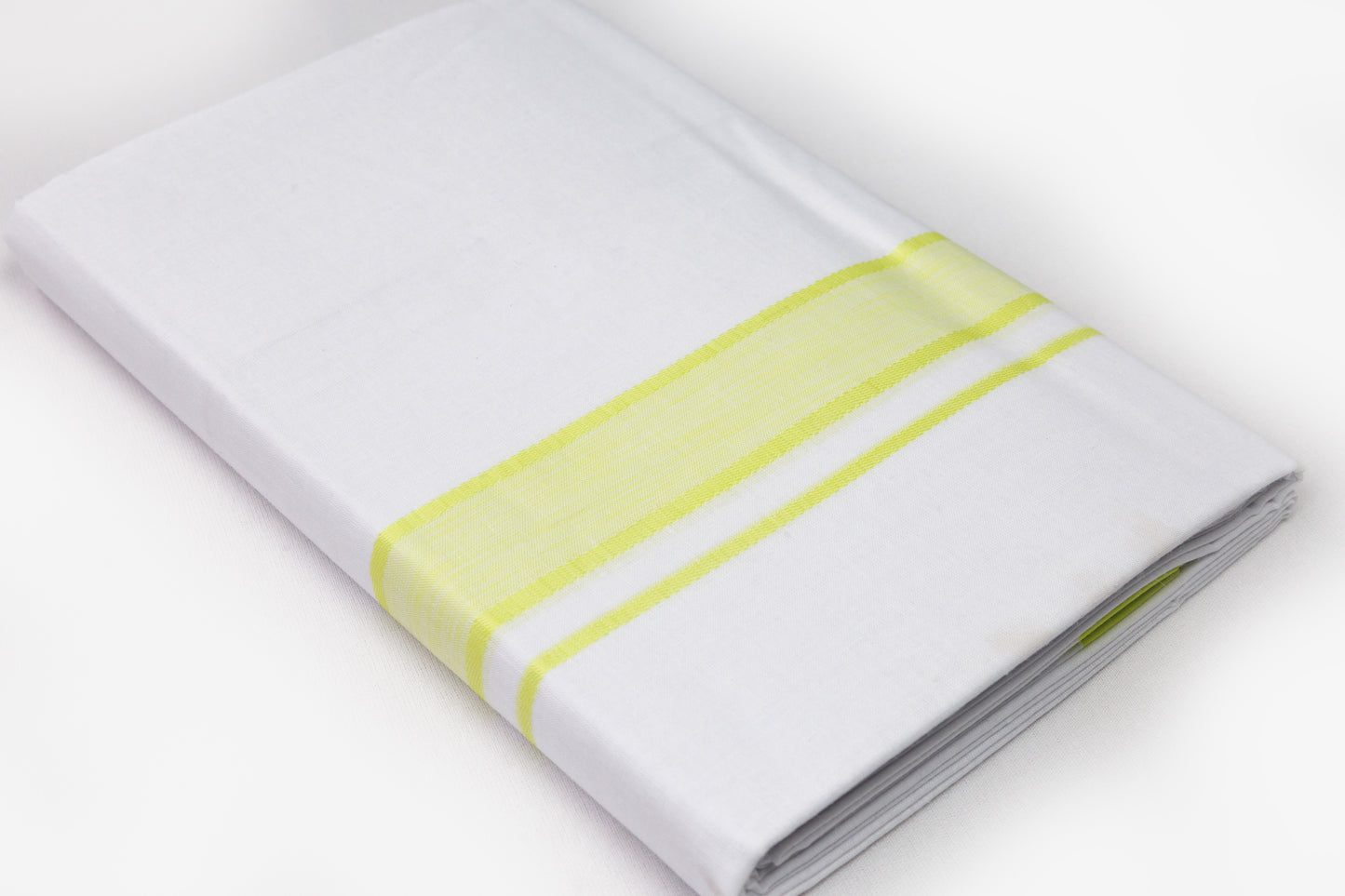 Bright Border White Double Dhothie For Men Online Shopping