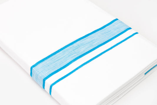 Bright Border White Double Dhothie For Men Online Shopping