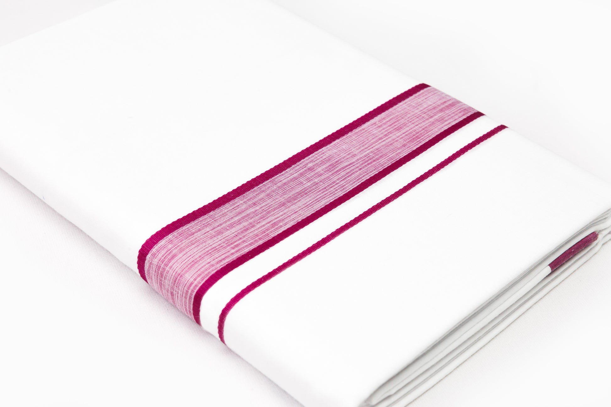 Bright Border White Double Dhothie For Men Online Shopping