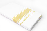 White Double Dhothie Cotton Colour Border For Men - FCD-03-5