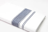 White Double Dhothie Cotton Colour Border For Men - FCD-03-10