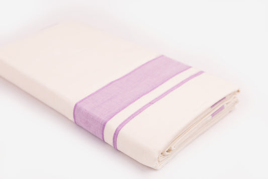 COTTON BORDER CREAM DOUBLE DHOTHIE FOR MEN - FCD-02C-3