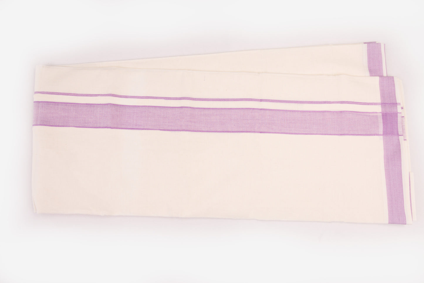 COTTON BORDER CREAM DOUBLE DHOTHIE FOR MEN - FCD-02C-3