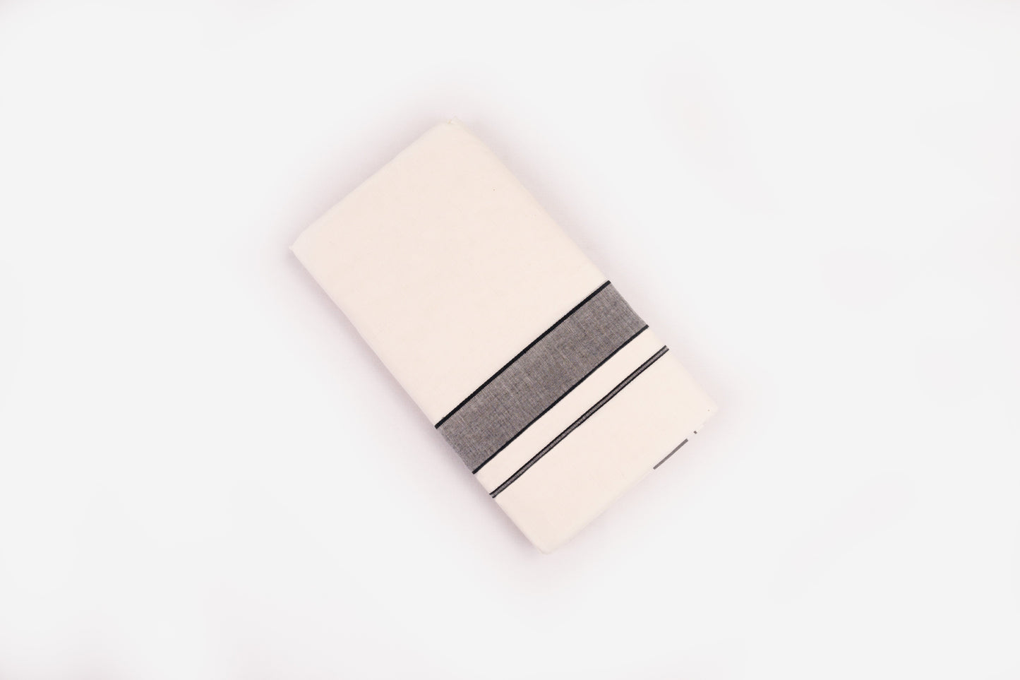 COTTON BORDER CREAM DOUBLE DHOTHIE FOR MEN - FCD-02C-4