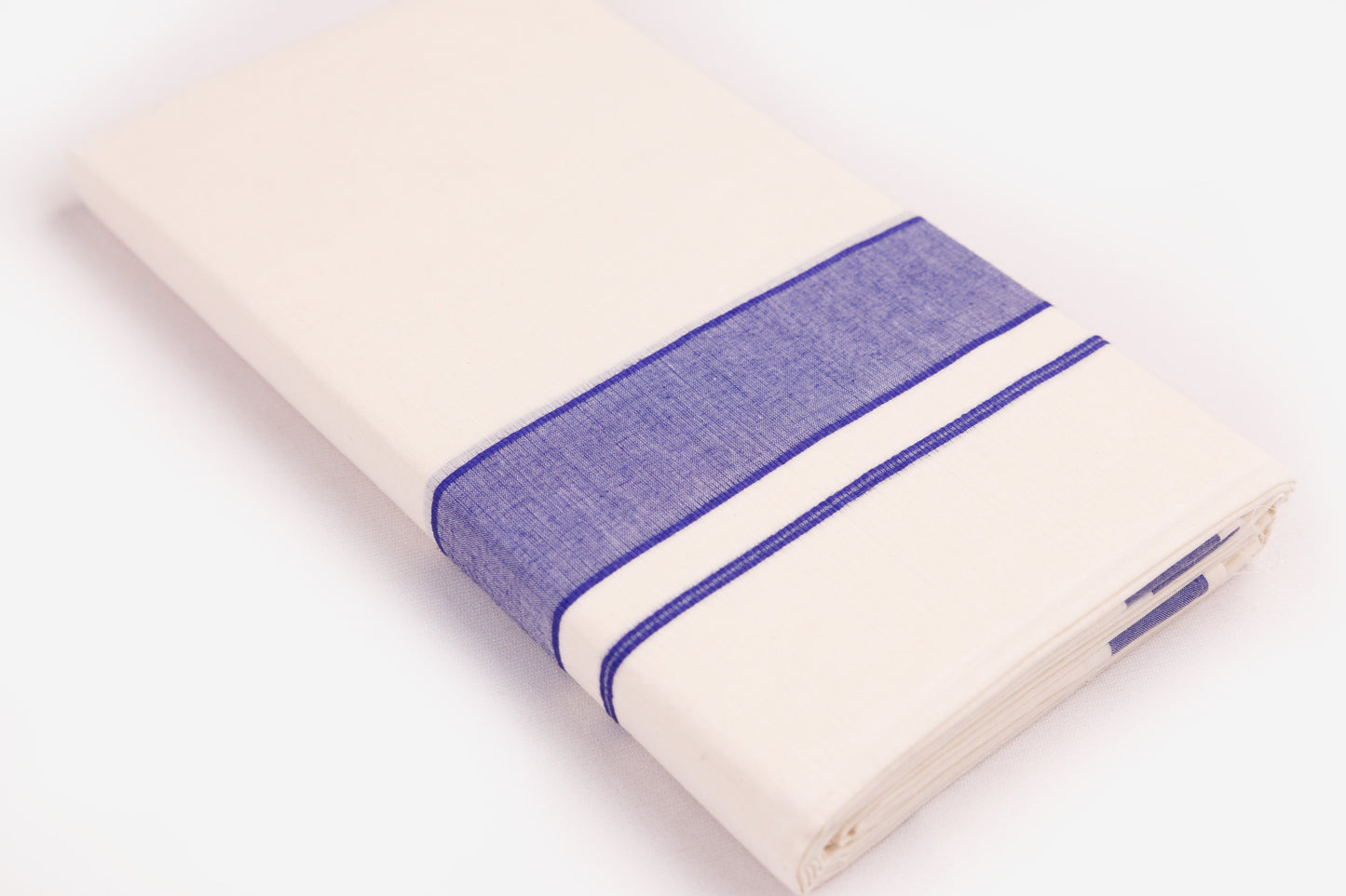 COTTON BORDER CREAM DOUBLE DHOTHIE FOR MEN - FCD-02C-7