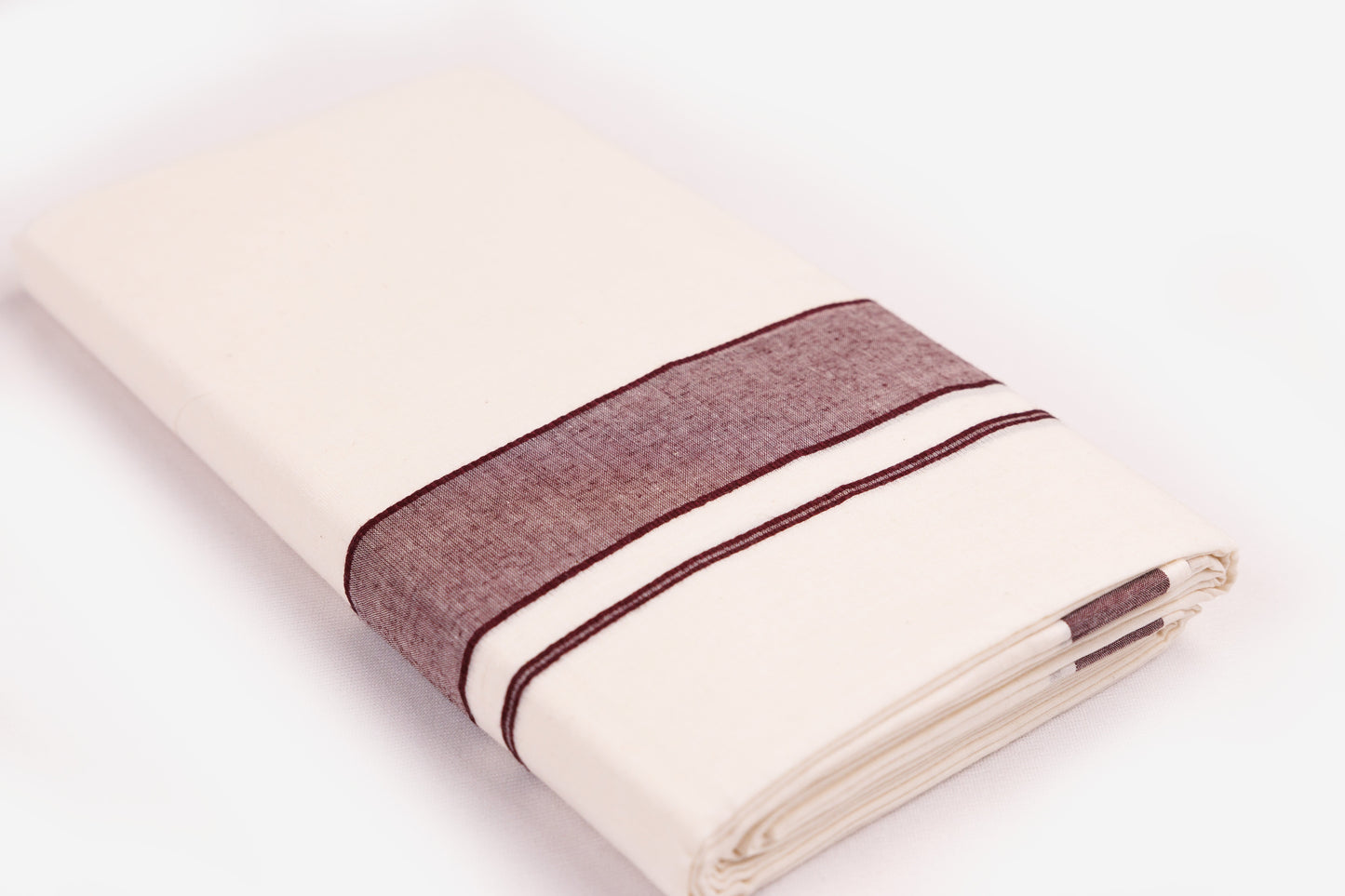 COTTON BORDER CREAM DOUBLE DHOTHIE FOR MEN - FCD-02C-10