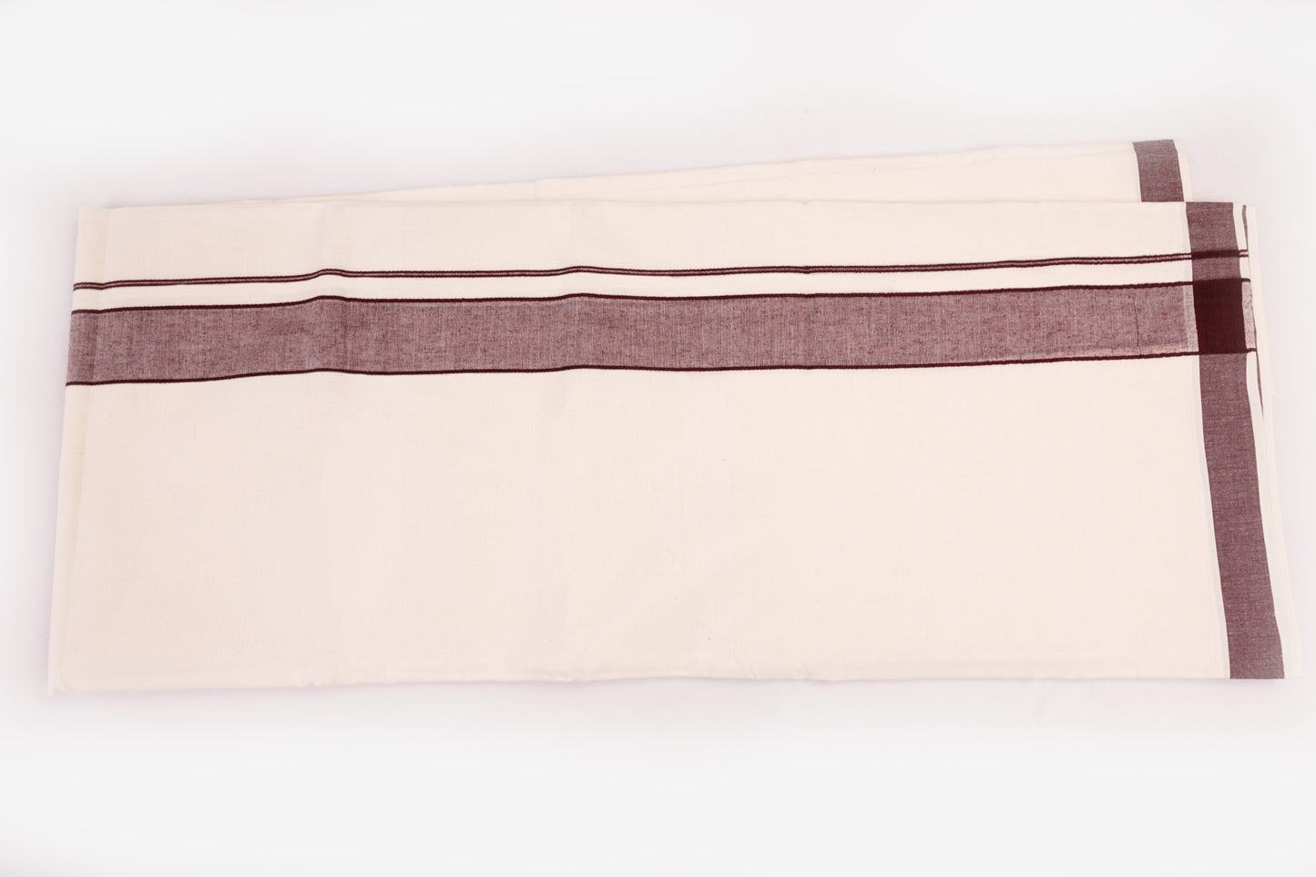 COTTON BORDER CREAM DOUBLE DHOTHIE FOR MEN - FCD-02C-10